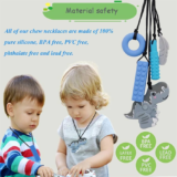 Silicone chew with hanging string