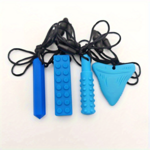 Silicone chew with hanging string