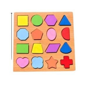 Wooden Geometric Shape Puzzle Board
