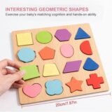 Wooden Geometric Shape Puzzle Board