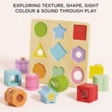 Wooden Geometric Shape Puzzle Board