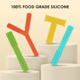 Y-shaped granular chew tube