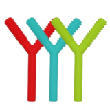 Y-shaped granular chew tube